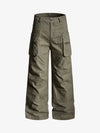 Vintage Utility Studded Cross Straight Leg Pants 