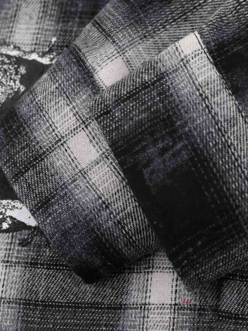 Plaid Dark Graphic Shirt