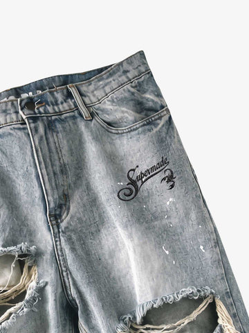 Paint Splatter Loose Jeans