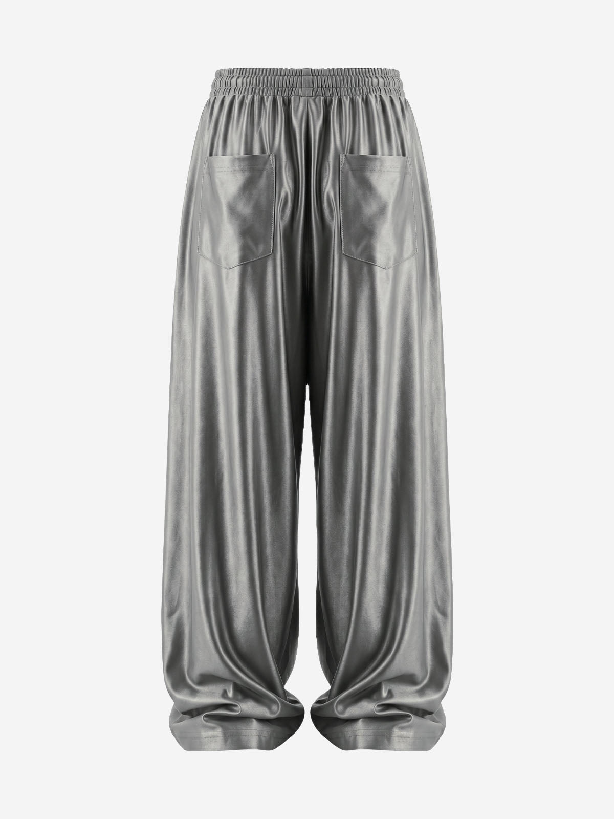 High-Waist Satin Wide-Leg Pants