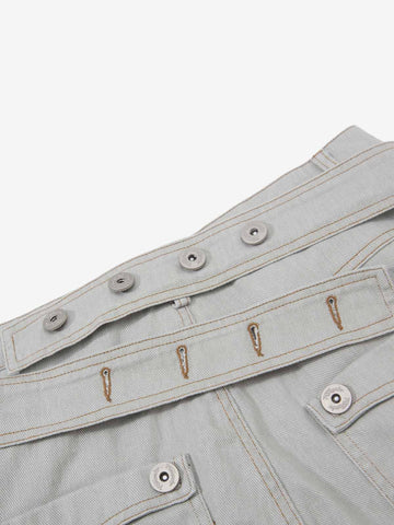 Cross Buckle Strap Wide Leg Pants