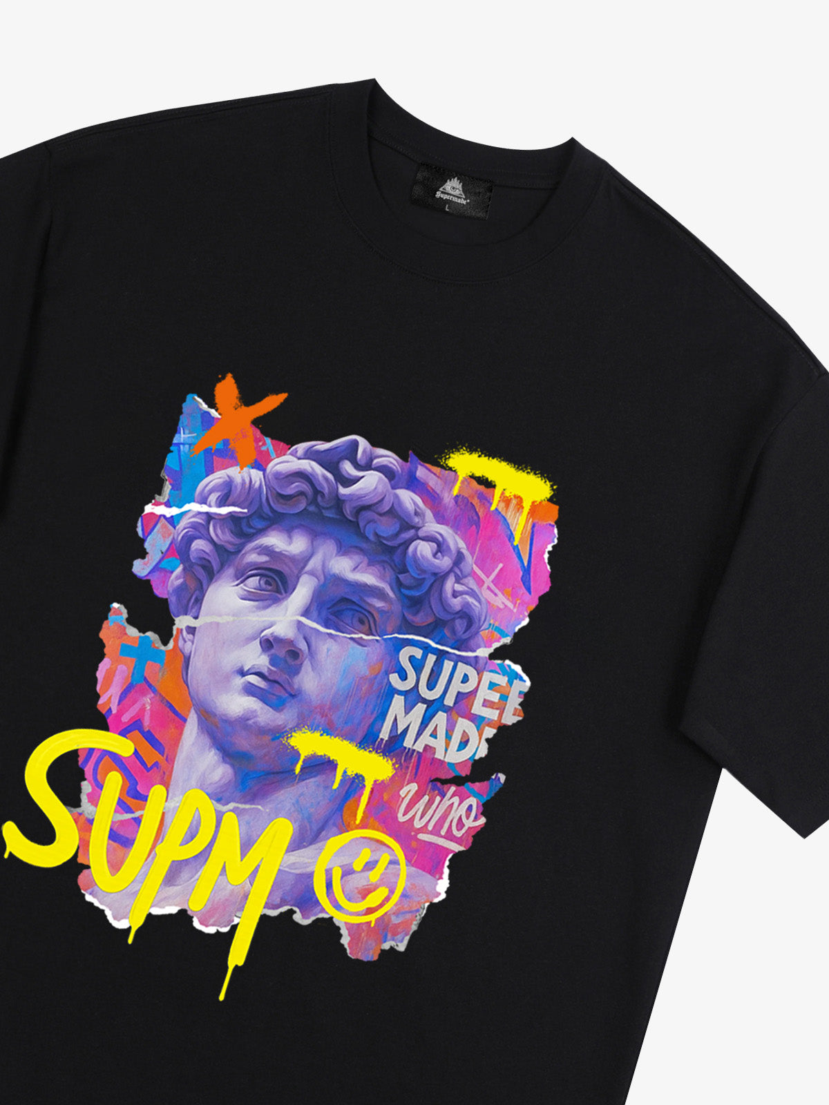 David Sculpture Vibrant Graffiti Art T-Shirt 