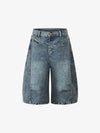 Rivet Detail Barrel Baggy Jorts