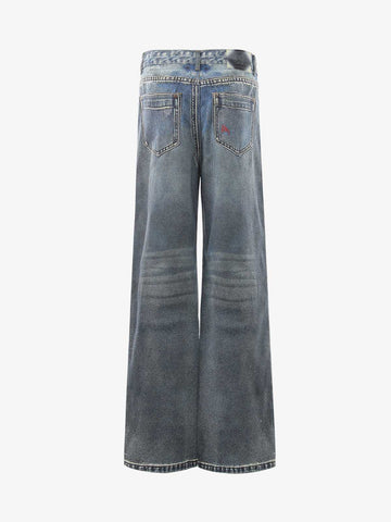 Vintage 3D Appliqué Denim Jeans