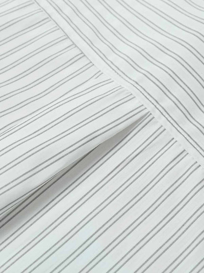 Striped Puppy Graphic Cotton Linen Shirt 