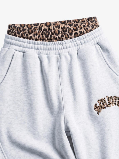 Leopard Patchwork Hoodie & Trousers Set