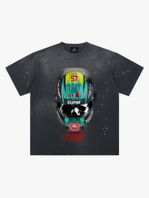 Racing Helmet Graphic T-Shirt 