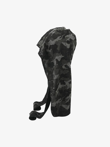 Dark Punk Camouflage Hooded Cape 