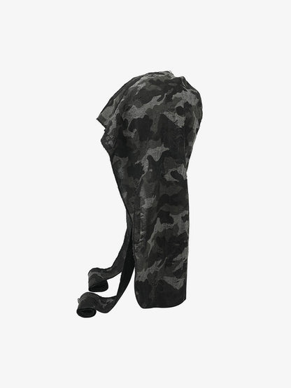 Dark Punk Camouflage Hooded Cape 