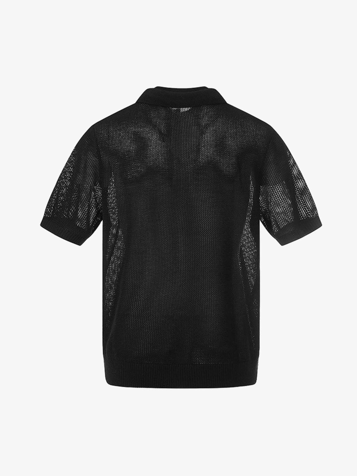 Hollow-Out Layered Polo Shirt