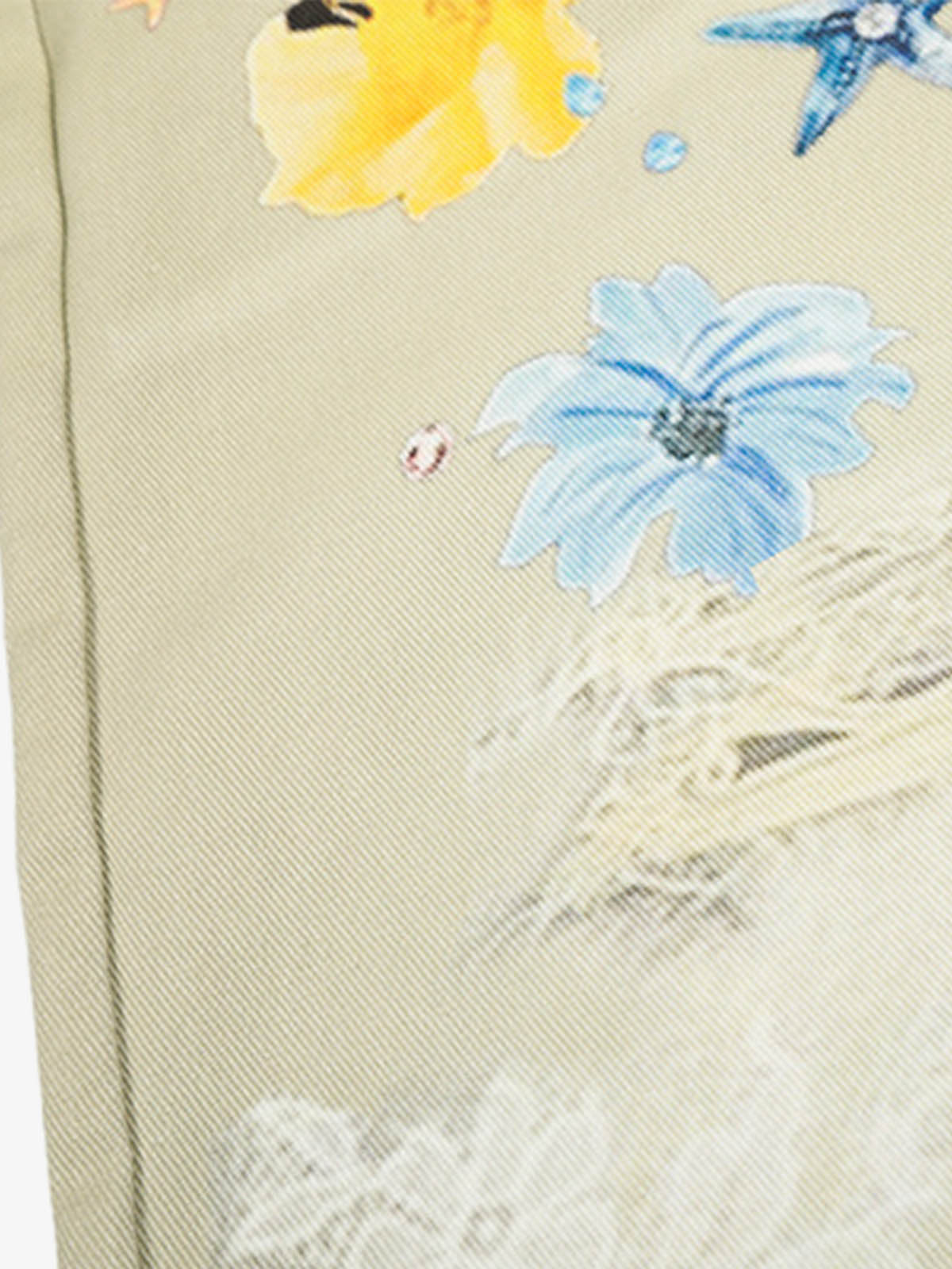 Flower Patch Distressed Denim Shorts 