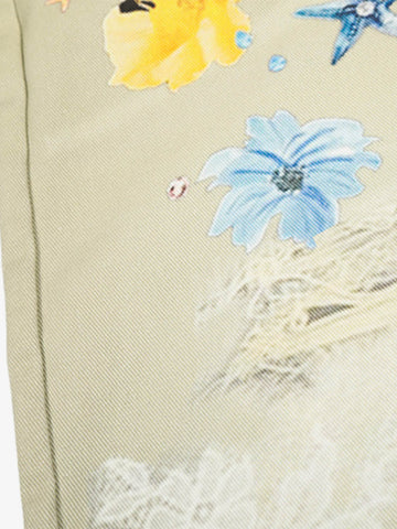 Flower Patch Distressed Denim Shorts 