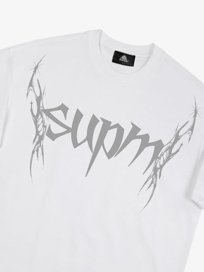 SUPM Gothic Sharp Letter Graphic T-Shirt 