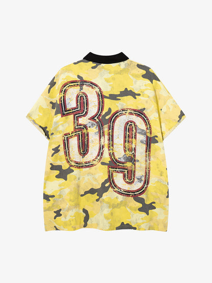 Camo Embroidered Polo Tee