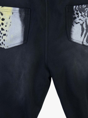 Double Waistband Animal Graphic Pants 