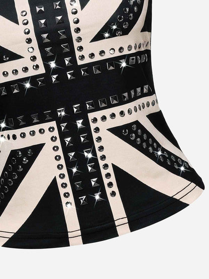 Studded Union Jack Tank Top