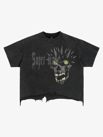 Skull Graphic Brushed Tee