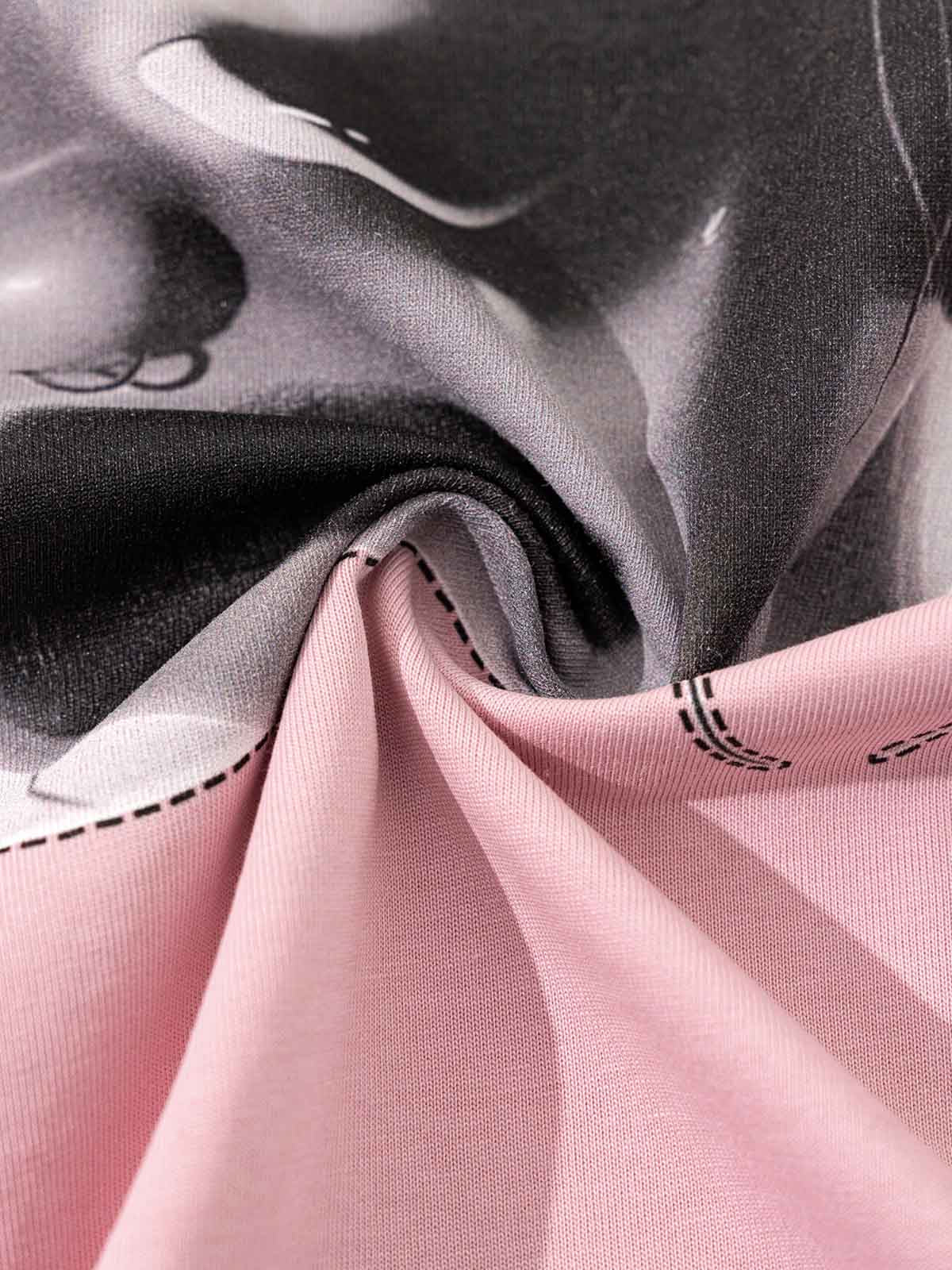 Abstract Monochrome Jersey Scarf – Lightweight Polyester Draped Wrap