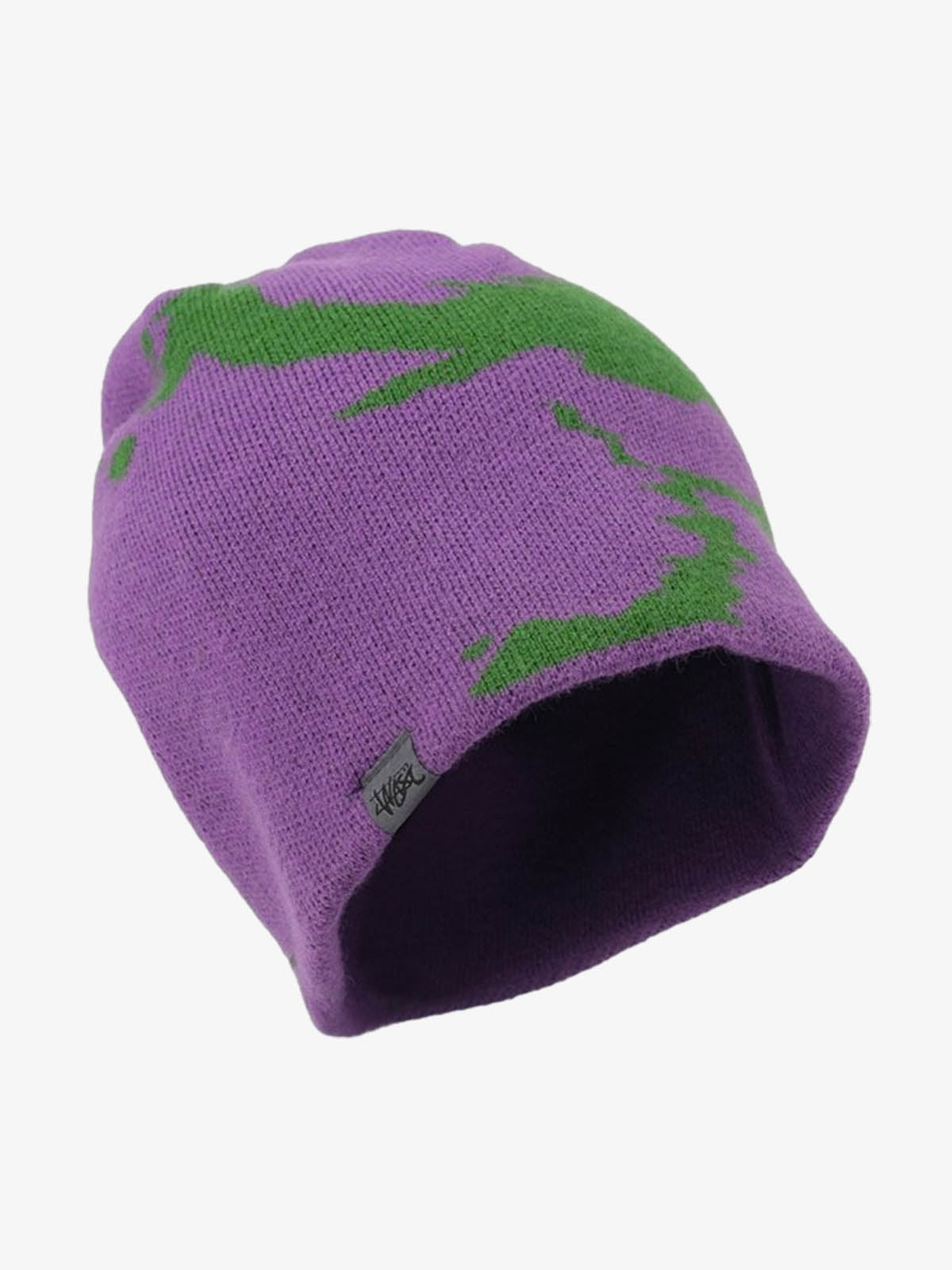 Contrast Color Jacquard Knit Beanie 
