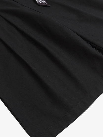 Pleated Design Pendant Decoration Baggy Shorts - 2482 