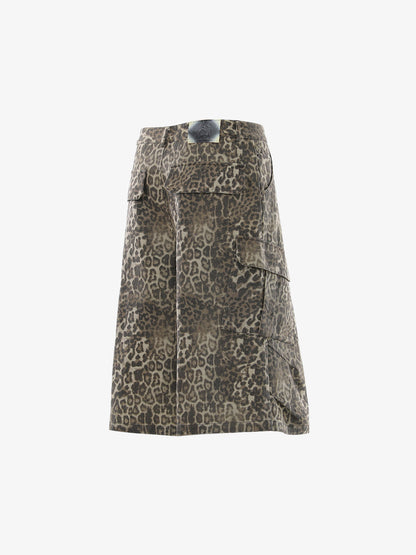 Vintage Leopard Cargo Shorts