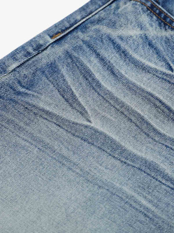 Button-Fly Baggy Denim Shorts 