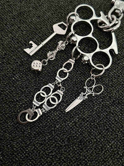 Knuckle Duster Multi-Charm Keychain