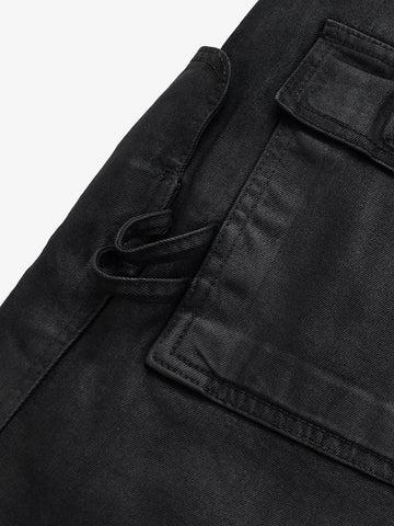 Industrial Multi-Pocket Distressed Cargo Shorts 