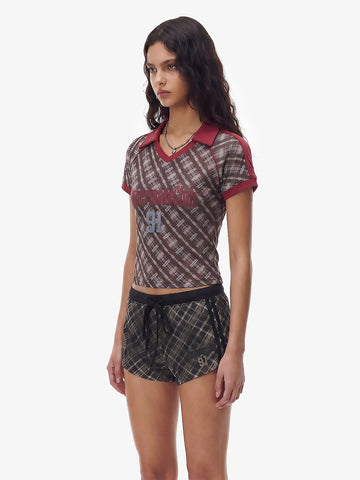 Y2K Graphic Striped Sporty Shorts