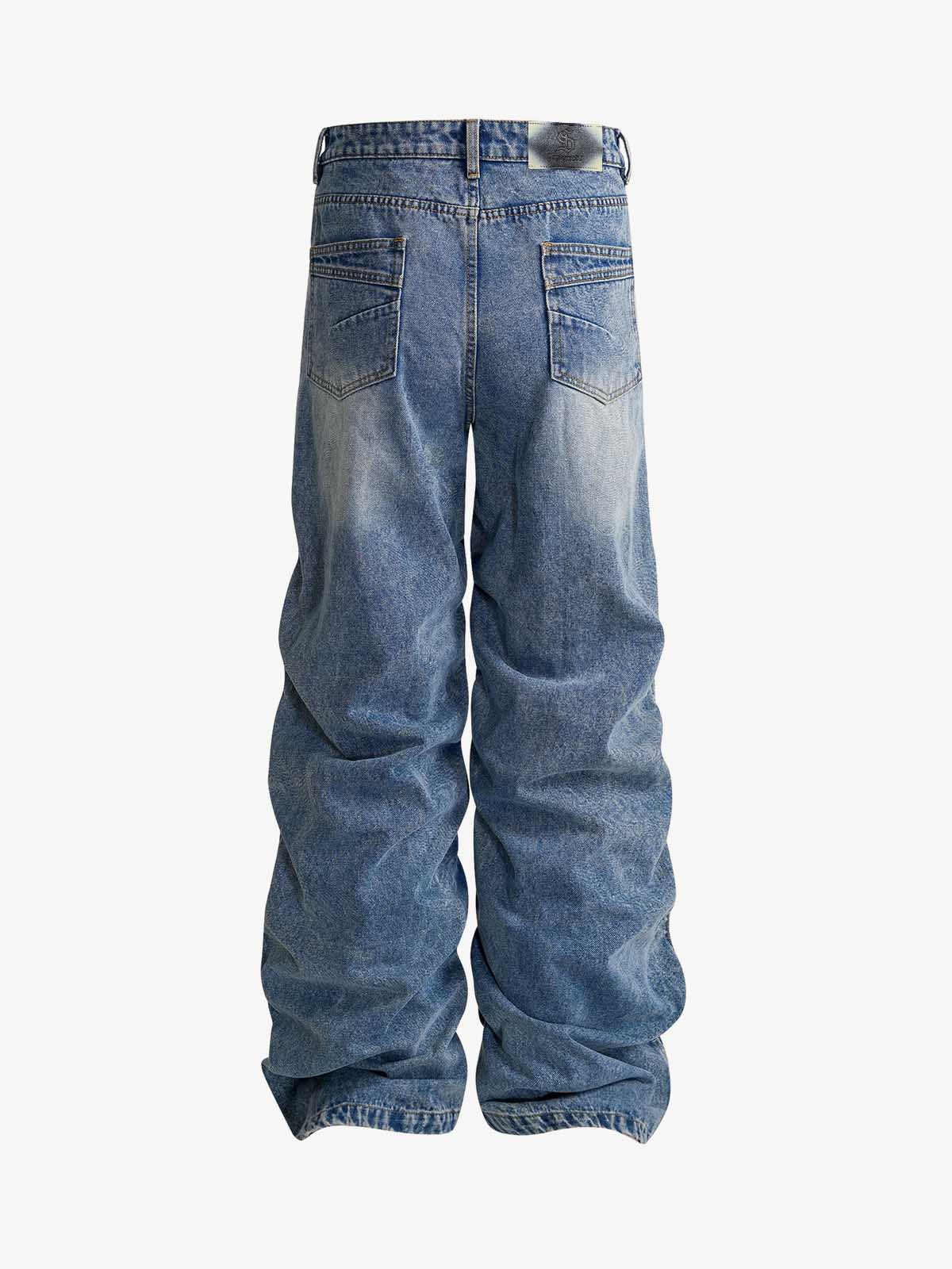 Y2K Faded Stacked Denim Jeans