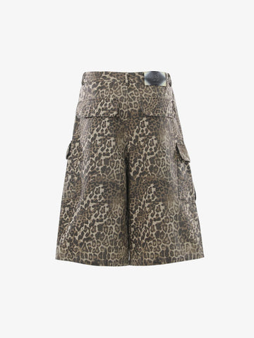 Vintage Leopard Cargo Shorts