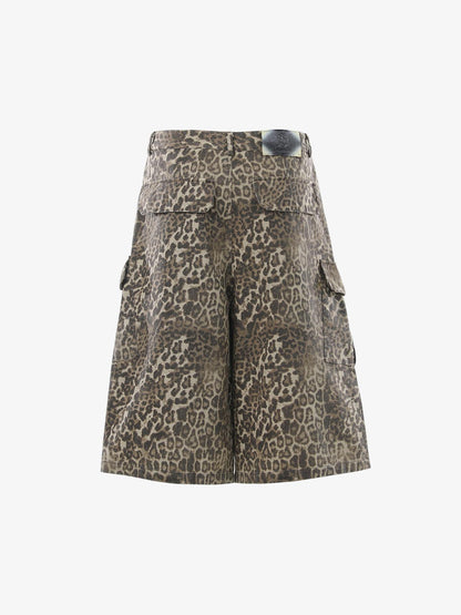 Vintage Leopard Cargo Shorts