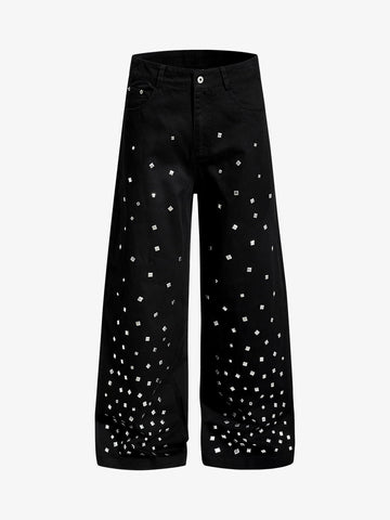 Rhinestone Straight Leg Pants 