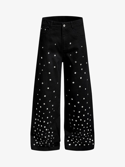 Rhinestone Straight Leg Pants 