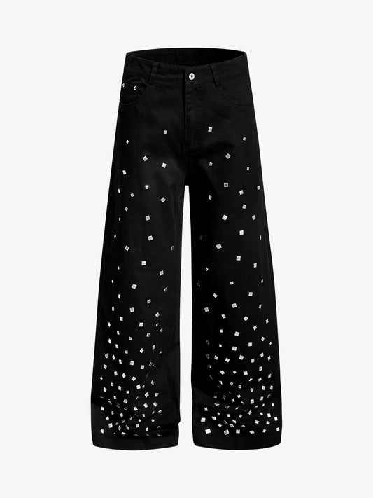 Rhinestone Straight Leg Pants 