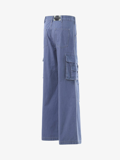 Vintage Belt Print Cargo Pants 