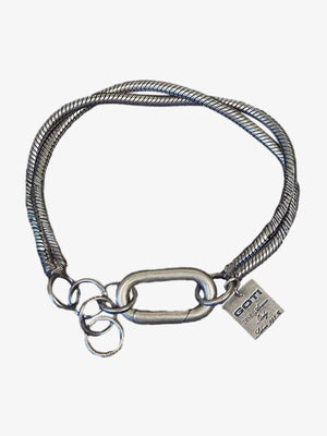 Heavy-Duty Distressed Snake Chain Bracelet
