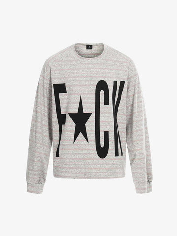 Graphic Letter Star Print Long Sleeve T-Shirt 