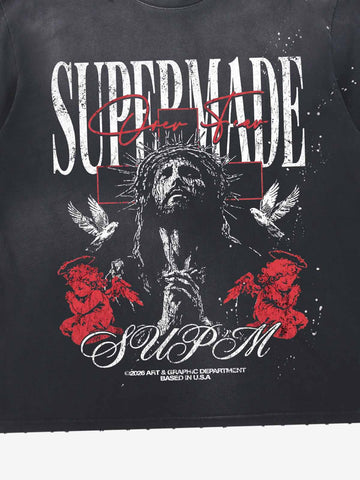 Jesus Prayer Graphic Ink Splatter Tee
