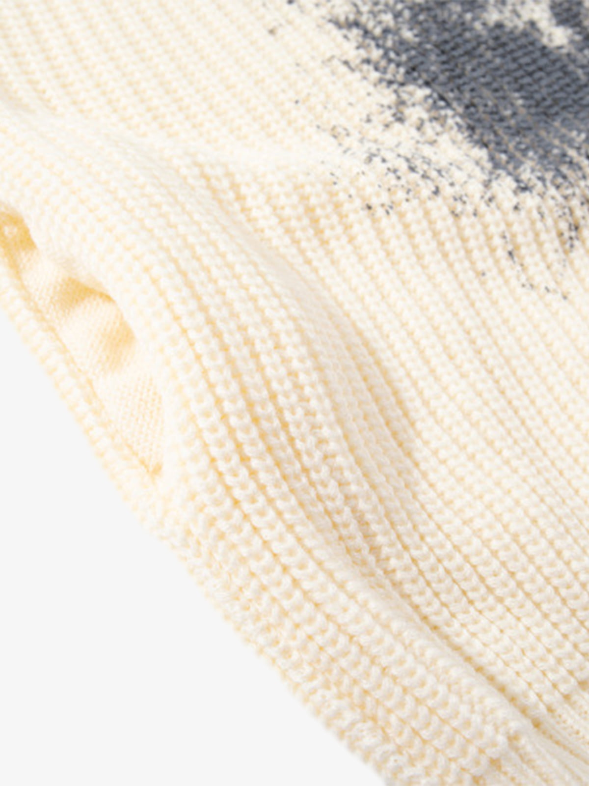 Ink-Splashed Butterfly Jacquard Zip Knit Sweater 