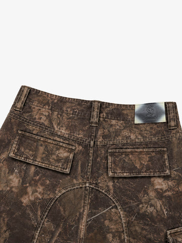 Five-Button Camo Cargo Shorts