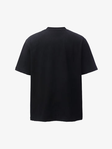 Camo Letter Patchwork Casual T-Shirt