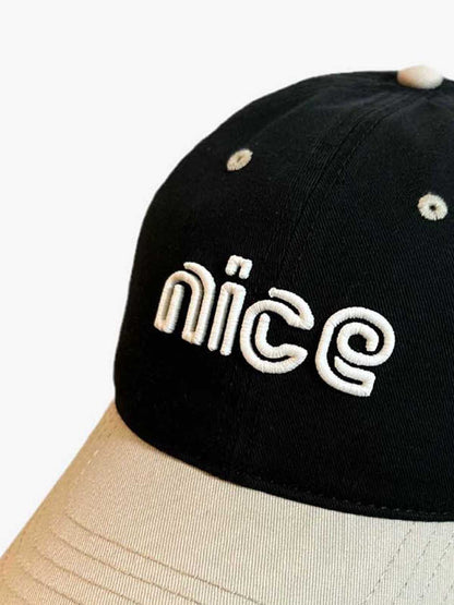 Color-Block Nice Letter Baseball Cap