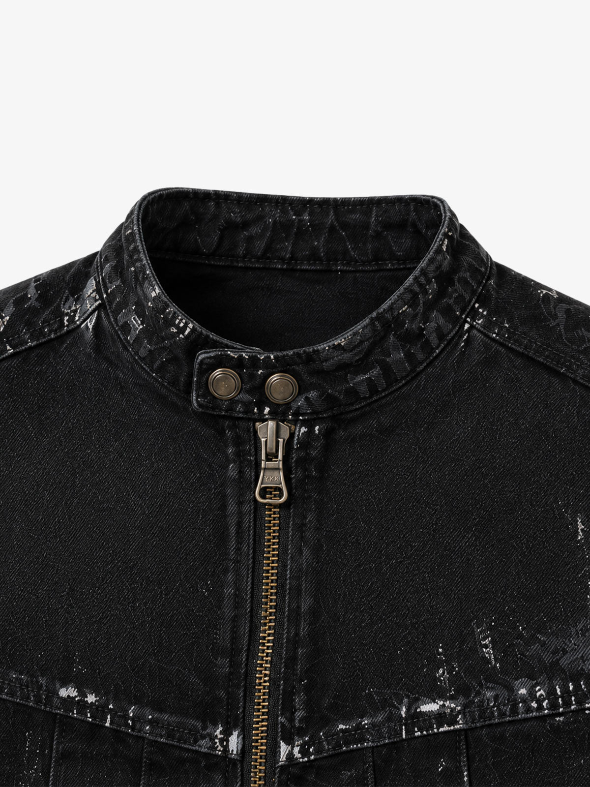 Waxed Denim Biker Jacket