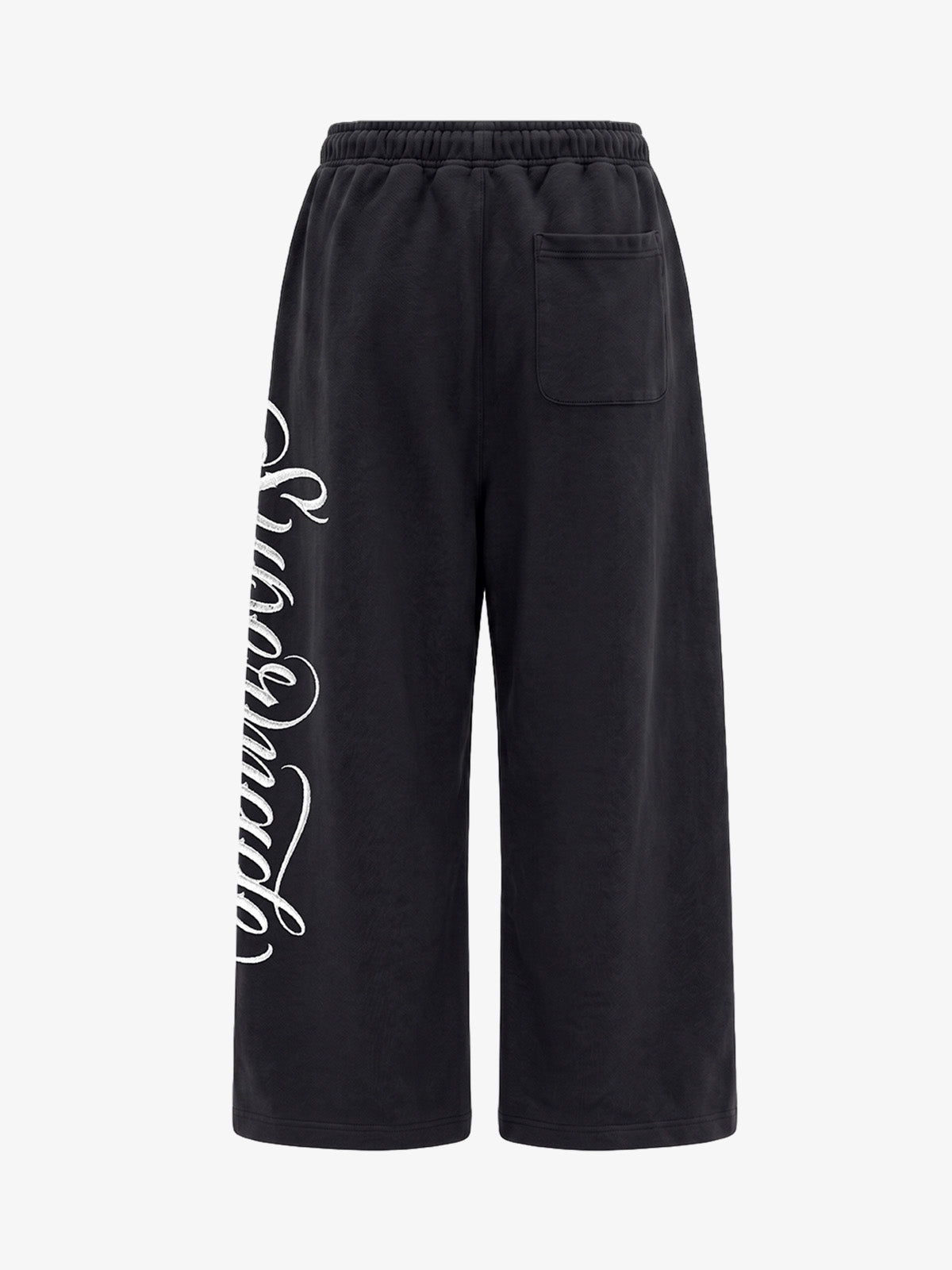 Fleece Jogger Pants with Embroidered Script Detail