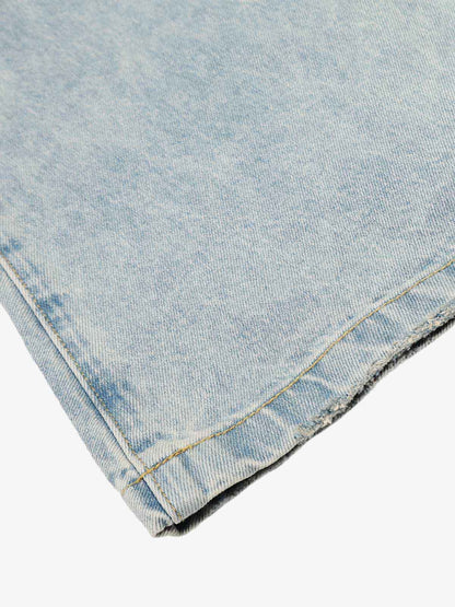 Denim Washed Distressed Barrel Jeans - 2511 