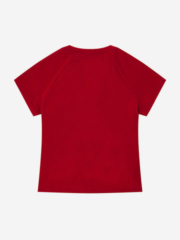 Retro Badge Zip-Up Track T-Shirt