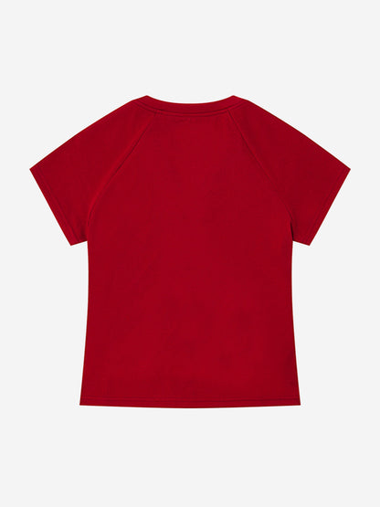 Retro Badge Zip-Up Track T-Shirt