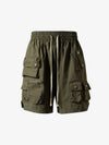 High-Waisted Olive Cargo Shorts