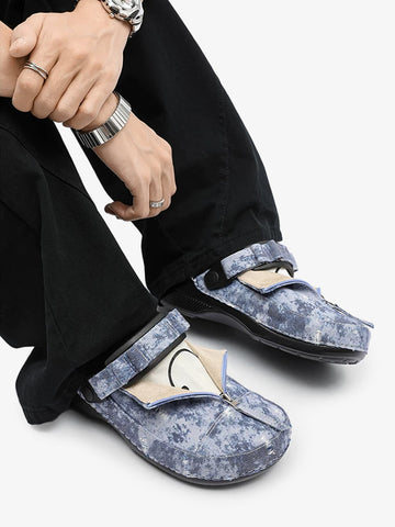 Faux Leather Slip-On Sandals